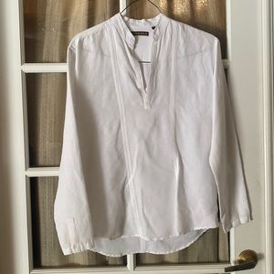 Cubavera Men’s Geo Embroidered White Shirt Size M